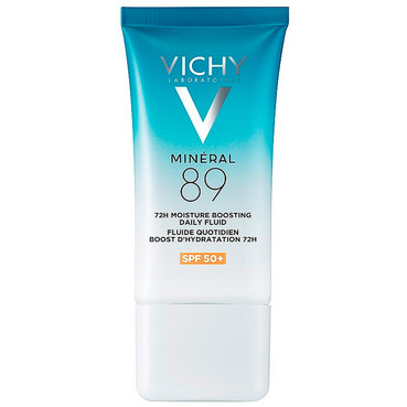 Денний зволожувальний сонцезахисний флюїд для шкіри обличчя, SPF50+ Vichy Mineral 89 72H Moisture Boosting Daily Fluid SPF 50+ фото