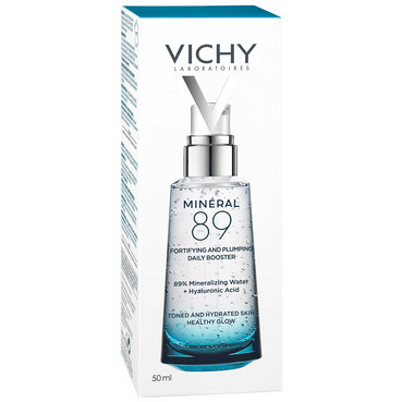 гель-бустер ежедневный для упругости и увлажнения кожи лица vichy mineral 89 fortifying and plumping daily booster фото