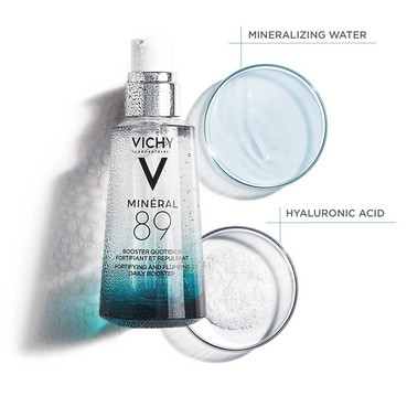 гель-бустер ежедневный для упругости и увлажнения кожи лица vichy mineral 89 fortifying and plumping daily booster фото
