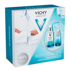 Набір для обличчя зволожуючий Vichy Mineral 89 Set (eye/gel/15ml + booster/gel/50ml) фото
