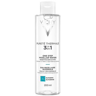 Міцелярна вода 3-в-1 для чутливої шкіри обличчя та очей Vichy Purete Thermale Mineral Micellar Water фото