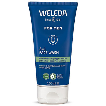 Чоловічий очищаючий гель 2 в 1 для обличчя й бороди Weleda 2-in-1 Face Wash фото