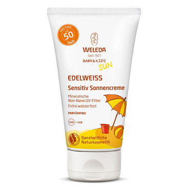 Сонцезахисний крем для чутливої шкіри Едельвейс SPF 50 Weleda Edelweiss SPF 50 фото