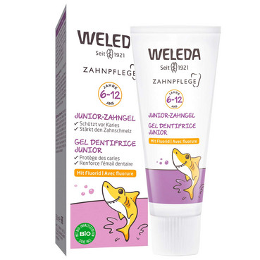 дитячий зубний гель з фтором junior 6-12 років weleda oral care junior fluor toothpaste gel фото