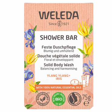 Твердий арома-бар для душу Іланг-іланг та Ірис Weleda Shower Bar Solid Body Wash Ylang Ylang+Iris фото