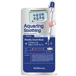 Зволожуюча тканинна маска для обличчя WellDerma Aquaring Soothing Weekly Smart Mask фото