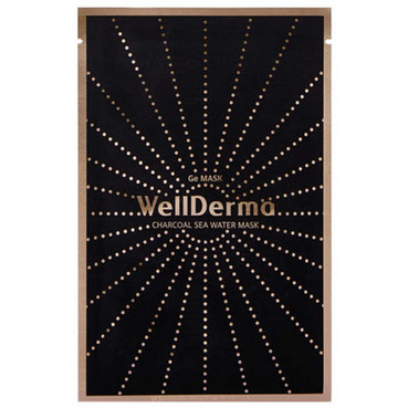 Тканинна маска з морською водою і активованим вугіллям WellDerma Charcoal Sea Water Mask фото